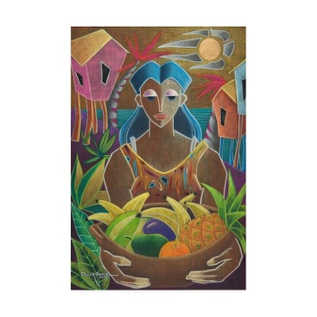 Oscar Ortiz 'Offerings From Our Land' Canvas Art,16x24